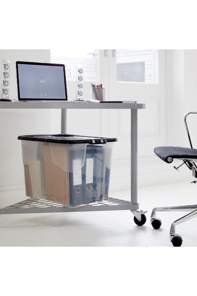 Strata Curve Stackable Storage Box with Lid 65 Liter