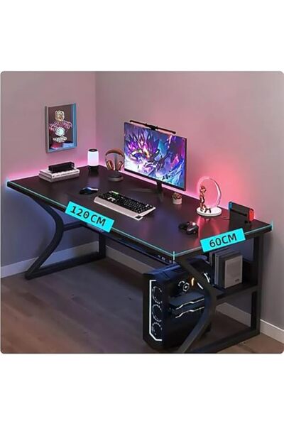 AGD High-Quality Modern Gaming Desk by with Metal Frame for Studying, Writing, and Gaming - Large Co