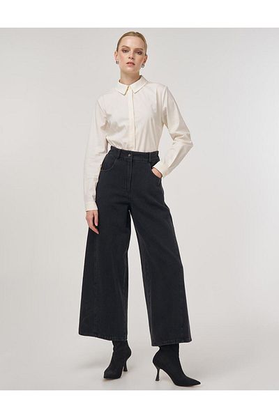 KYR Pocket Detailed Marine Fit Denim Trousers Smoked
