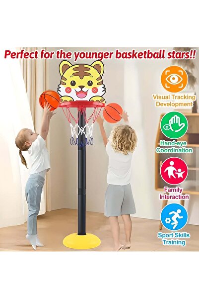 LIXADA مجموعة حلقات كرة السلة للأطفال قابلة لتعديل الارتفاع مع كرة ومضخة