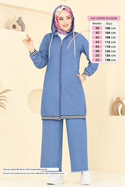 ModaMerve Paçası Püsküllü Kot Takım 326MSA980-MS Açık Kot