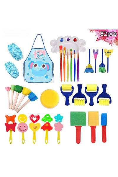 KidLe Children's drawing set painting tools DIY sponge seal painting brush painting tools art supplies