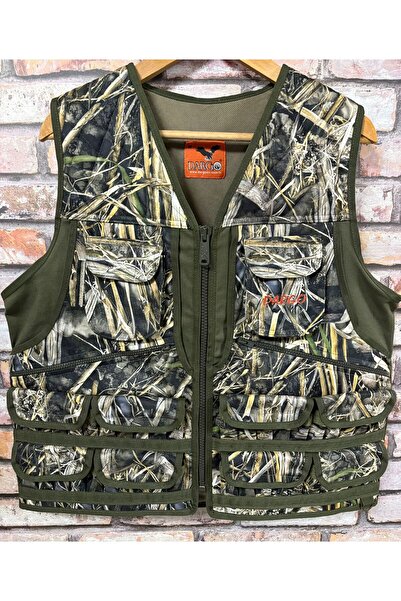 Dargo Saz Desenli Fermuar Detaylı M Beden Avcı Yeleği
