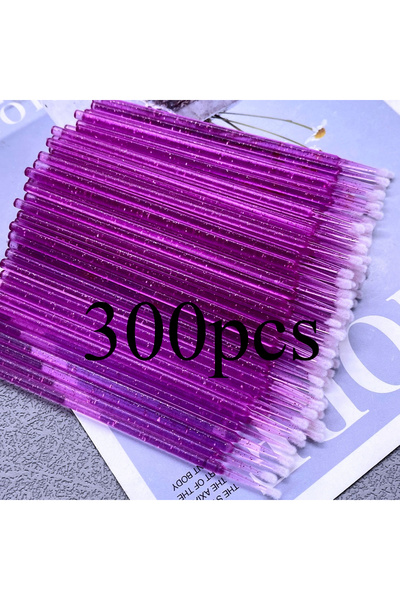 Choice8 300 قطعة من فرشاة كريستال روز الدقيقة لإزالة الرموش الكريستالية وعصا الماسكارا الدقيقة