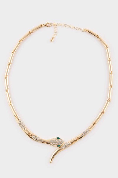 DeFacto Women's Snake Gold Necklace F6770Axns