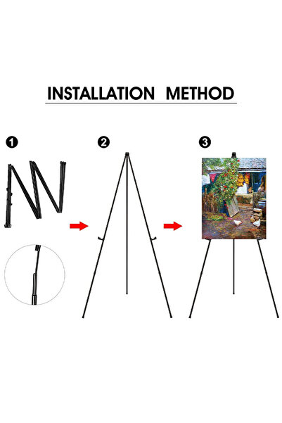 KidLe Folding Display Frame for Drawing Board, Tripod Art Poster Frame
