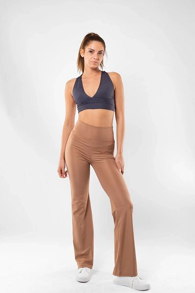 Bak Moda Yüksel Waist Spanish Leg Mink Leggings