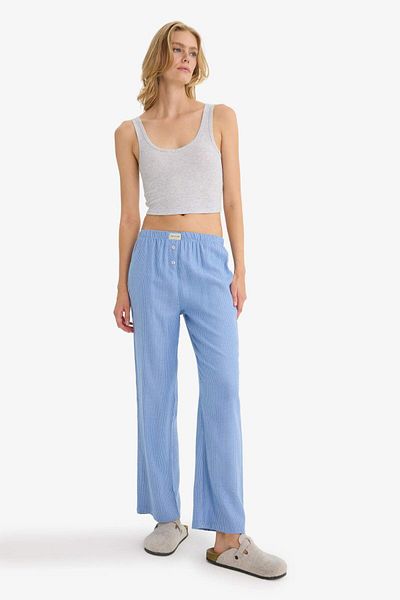 DeFacto Regular Fit Long Length Striped Pajama Bottom-Fall in Love E8645Ax25Au