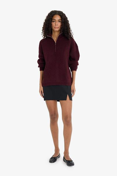 DeFacto Relax Fit Half Zip Knitwear Sweater F3897Ax25Wn