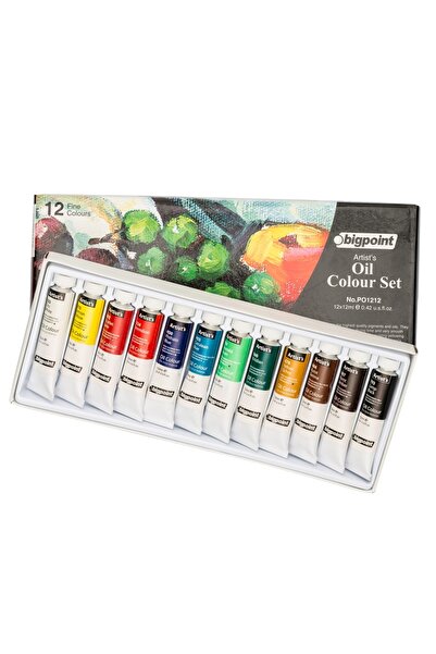Bigpoint Yağlı Boya Seti 12 ml Tüp x 12 Renk