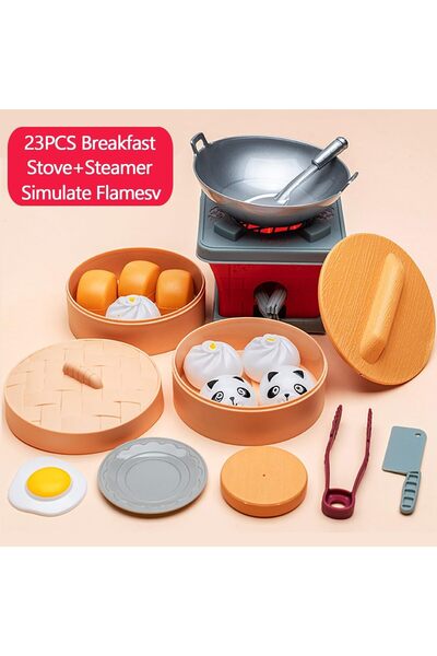 Lumely Kids Kitchen Toy,Accessories Kitchen Playset Pretend Cooking,ABS material,Present for Girls Boys