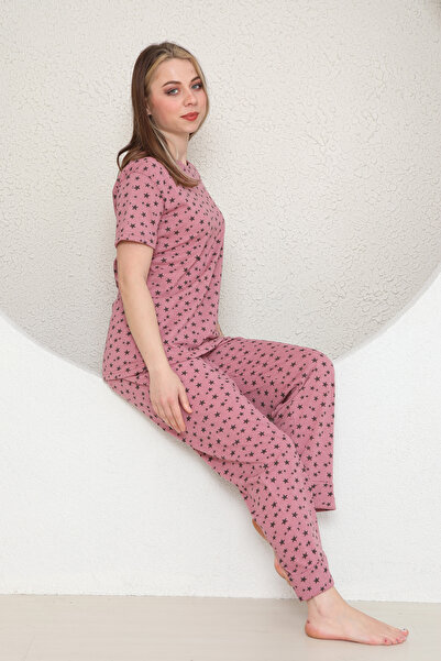 LXL Pink Star Short Sleeve Summer Pajama