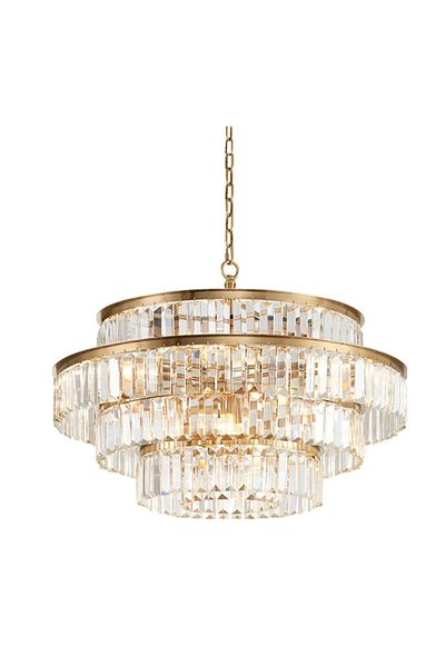 LUXXO Candelabru Incanto, 20xE14, corp aluminiu, decoruri cristal, diametru 100cm