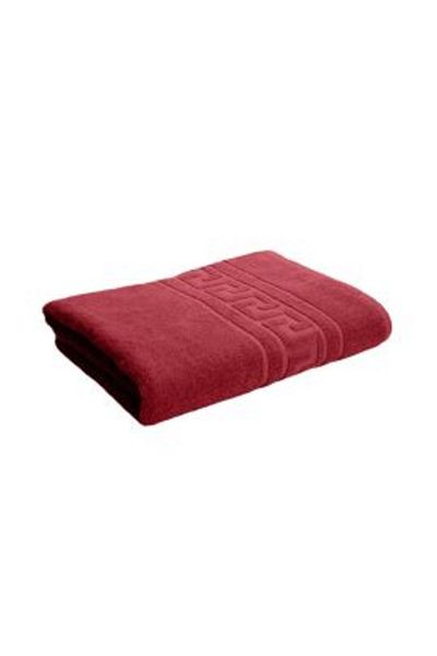 Ralex Face Towel 50 x 90 cm, 100% Cotton, Greek Border, 500 GSM, Light Red