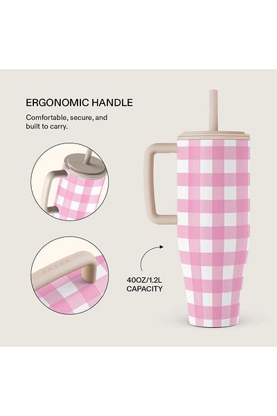 BURGA 40oz (1.2L) Leakproof Tumbler – All-Day Hot & Cold, Travel-Ready Style Leakproof Stylish Spill-Proof