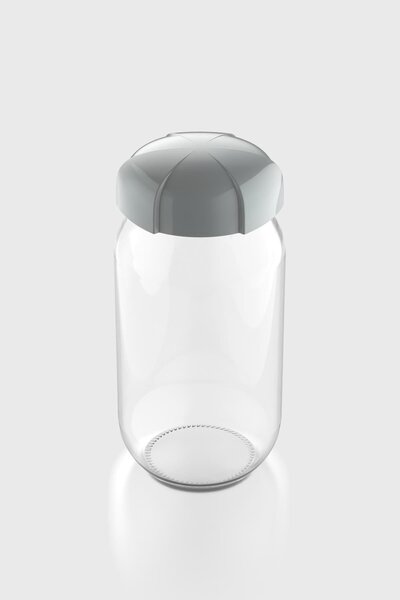 Renga Rhea 1000 ml Glass Jar with Gray Lid 131012