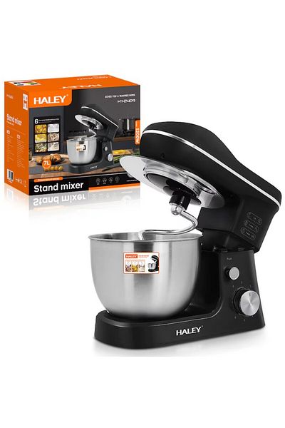 HALEY Mixer de înaltă performanță HY-2409: putere de 1200 W, bol generos din oțel inoxidabil de 3,5 l, 6 viteze