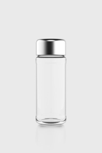 Renga Voca 112 ml Glass Salt Shaker with Metal Lid 121011