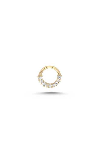 Cherry by Özkonak 6.0 mm Büyük Küçük Beyaz Taşlı Helix Piercing
