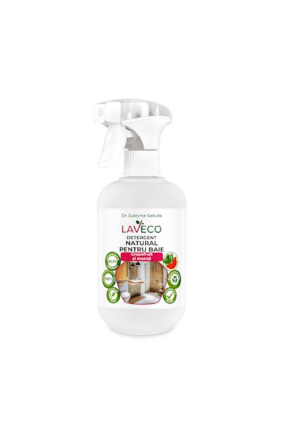 LAVECO Soluție universală de curățare bio pentru baie - parfum de grapefruit și mentă - 0,5 L