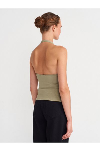 Dilvin 21052 Halter Neck Top-Çağla