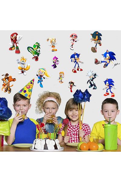 Rzdqzy Set of 4 sheets of animated wall stickers RZDQZY, vinyl, multicolor, 30 x 21 cm