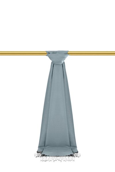 Bursa İpek Dark Gray Gray Double Sided Silk Shawl