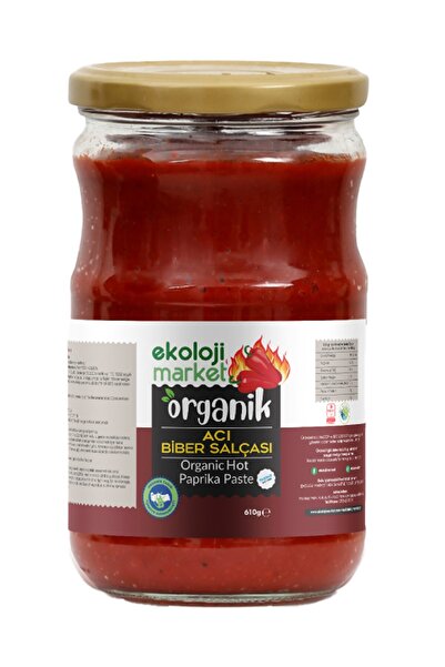 Ekoloji Market Organik Glutensiz Acı Biber Salçası 650 Gr