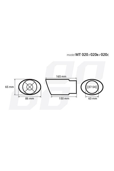 AMIO Stainless Steel Muffler Trim Mt 020B