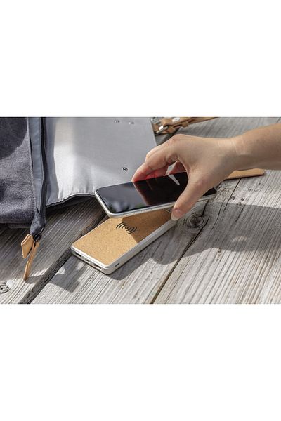 Natural Baterie externă wireless, fabricată din plută și paie de grâu