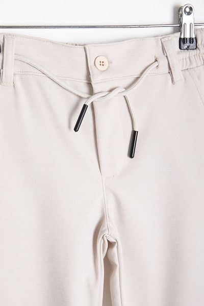Cansın Mini Cream Waist Lace-Up Double Leg Boys Jogger Fabric Trousers 20747