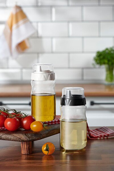 Renga Lexa 370 ml Beige Lid Glass Oil and Sauce Bowl 151072