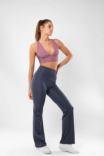 Bak Moda Yüksel Waist Spanish Leg Anthracite Leggings