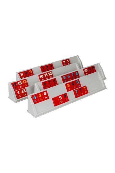 Sera Oyun Aletleri Special Series Plastic White Okey Team - Special Red Color Melamine Stone