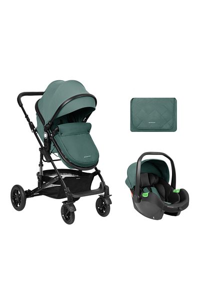 Kikka Boo Carucior transformabil KikkaBoo 3in1 Amaia Mint 2024 pana la 22kg,cadru din aluminiu,suspensii pe ro