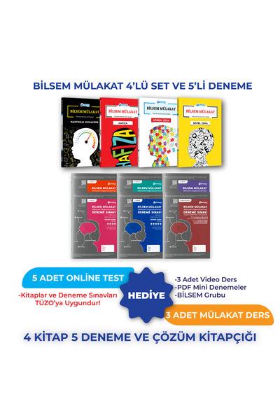 Teknookul Yayınları Tüm Sınıflar İçin Bilsem Mülakat 4'lü Set ve 5'li Deneme