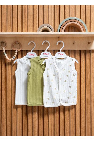 Tiffany Green Plant Theme 3-Piece Vest