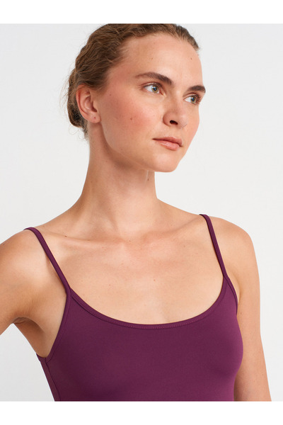 Dilvin 20901 İnce Askılı Poliamid Top-Mor
