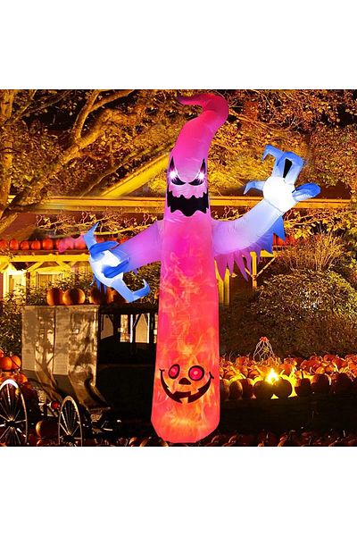 YIZHIHUA illuminated inflatable ghost decoration for Halloween, polyester, multicolor, 243 cm