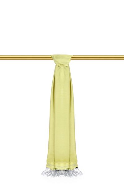 Bursa İpek Lime Gray Double Sided Silk Shawl