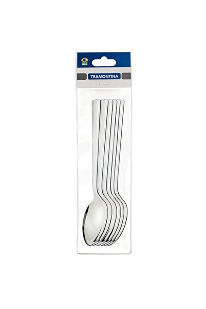 Generic Tramontina Oslo 6 Pieces Stainless Steel Table Spoon Set with High Gloss Finish