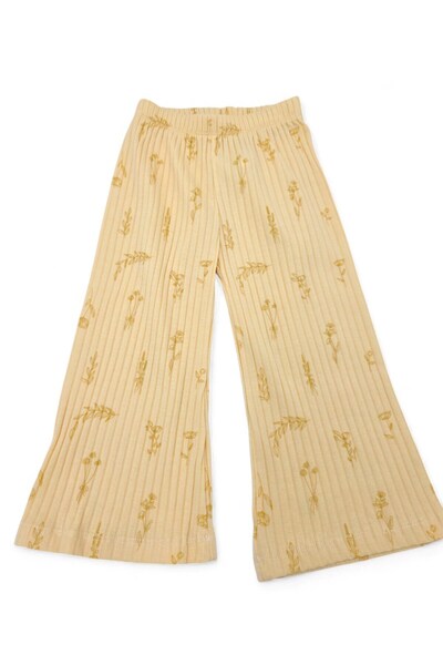 voyyo kids baby Girl's Flower Embroidered, Wide Leg Leggings, Seasonal 2-3-4-5-6 Years Old Stylish Girl's Set