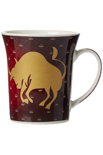 Generic Shallow Porcelain Ceramic Cup Zodiac Sign Printed Tea/Coffee Mug, Red, 550 G, Bd-Mug-Tau