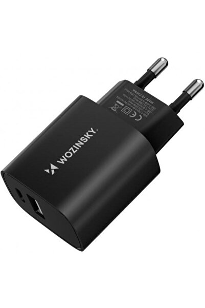 WOZINSKY Încărcător de rețea WZK WGWCB, 20W, 3A, 1 x USB-A - 1 x USB-C, Negru