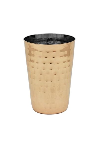 Generic RAJ Copper Coated Beaded Glass, Brown, 8 cm, TCG005, Mocktail Glass , Water Glass , Juice Glass