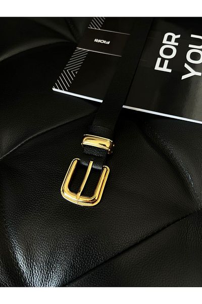 FioriModa Gold Plated Non-Tarnish Women's Trouser Belt, Jacket Belt, Dress Belt, Shirt Belt