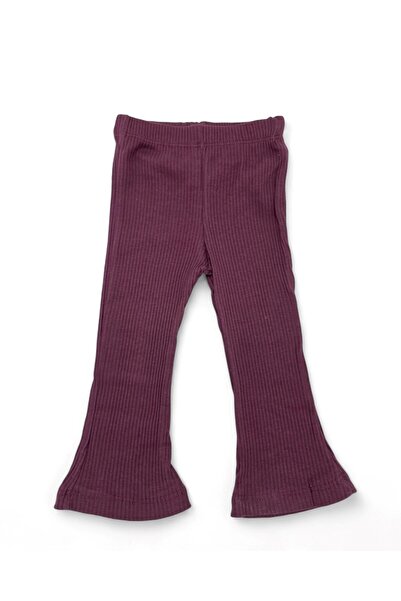 VOY KİDS Seasonal 2-3-4-5-6 Years Old Girl's Leaf Printed, Shoulder Ruffles, Spanish Leggings Set