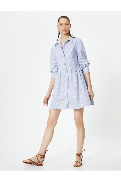 Koton Blue Women's Mini Shirt Dress