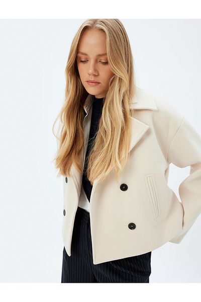 Koton Gray Women's Pea Coat