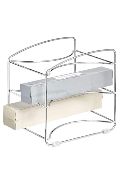 Generic Idesign Classico Kitchen Organizer Rack For Aluminum Foil, Sandwich Bags, Plastic Wrap - 3 Shelves,